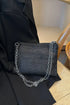 'Aya' Metal Chain Rhinestone Crossbody Bag - Celes Fashion